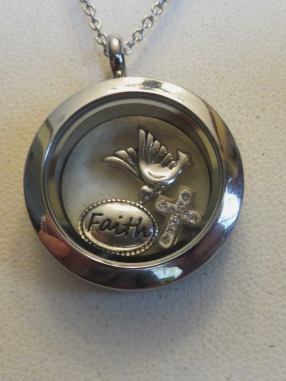 Steel By Design Stainless Steel Shaker Charm Pendant with Chain FAITH QVC